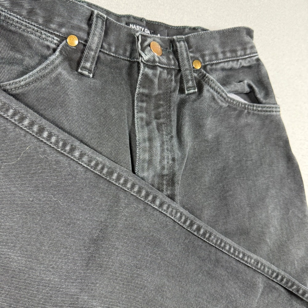 Wrangler x Nasty Gal Collection High Waisted Western Straight Leg Jeans Black S